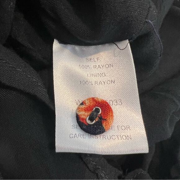 Lost + Wander Party Til Dawn Floral Romper ruffle hem black pink yellow - Picture 12 of 13